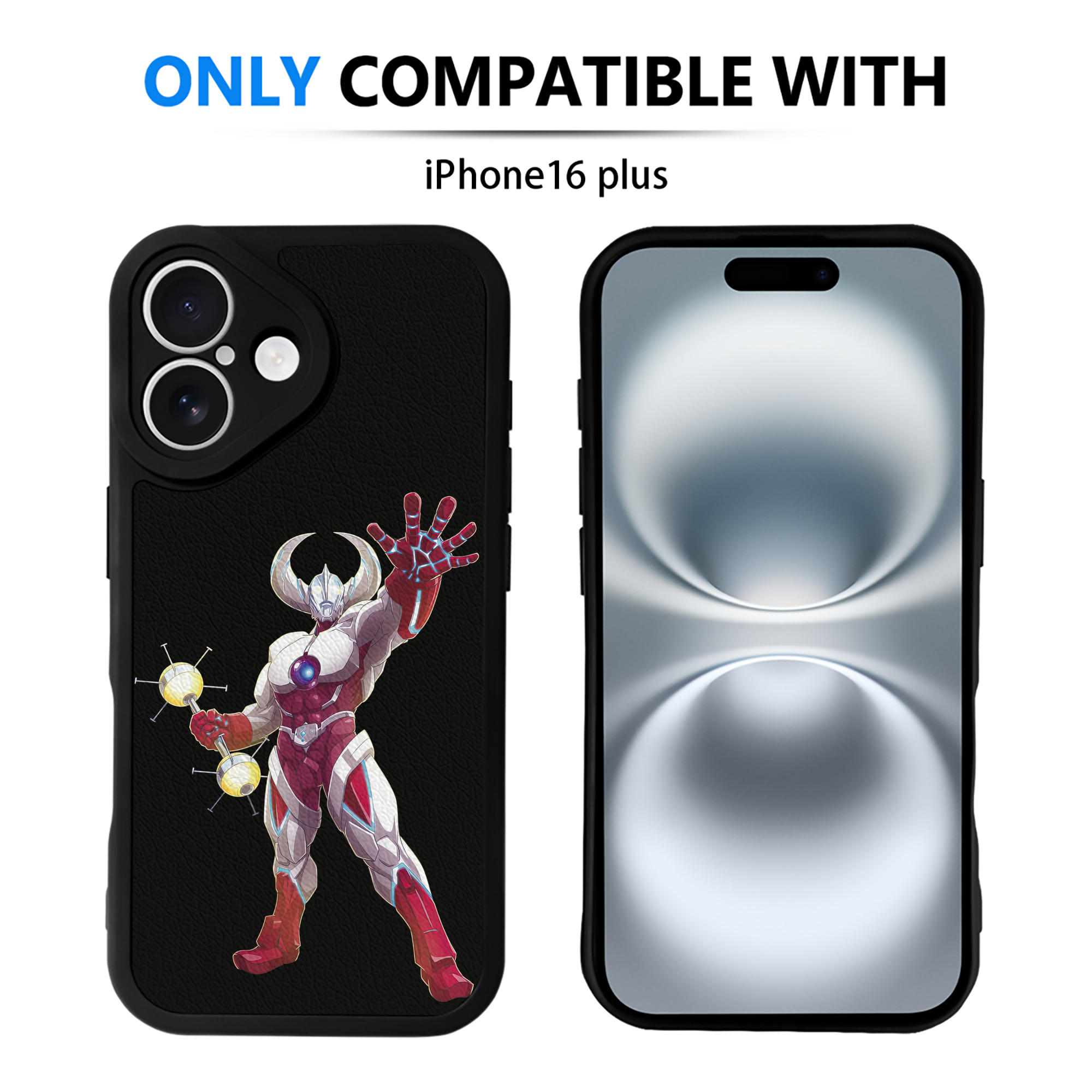 （画像用） ウルトラマン Ultraman 【iPhone 16シリーズ対応】シリコンスマホケース（レザー調） 材質：シリコン